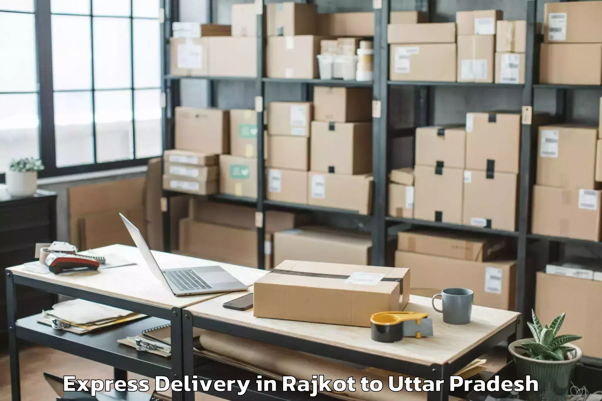 Leading Rajkot to Ambahta Express Delivery Provider